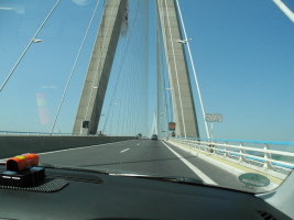 Anreise zur Location hier Seine Brücke bei Le Havre
